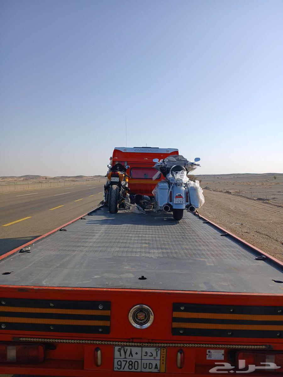 Specialized hydraulic flatbed for loading fire tanks from Riyadh to Dammam64225273314947110