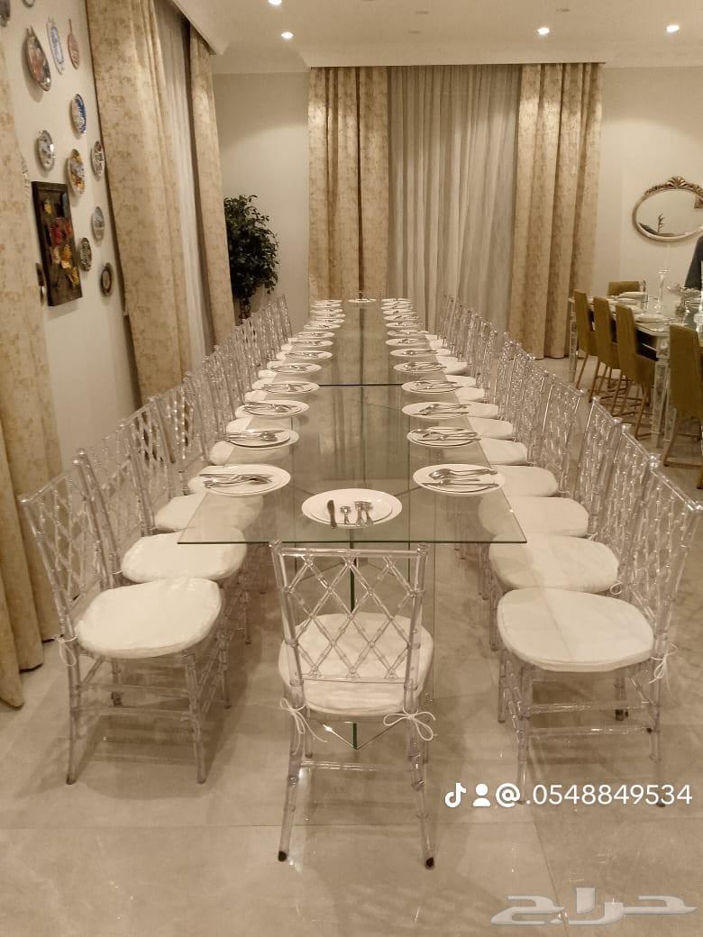 كراسي شفافه تأجير جلسات شعبيه تأجير كراسي العاديه64217407978754113