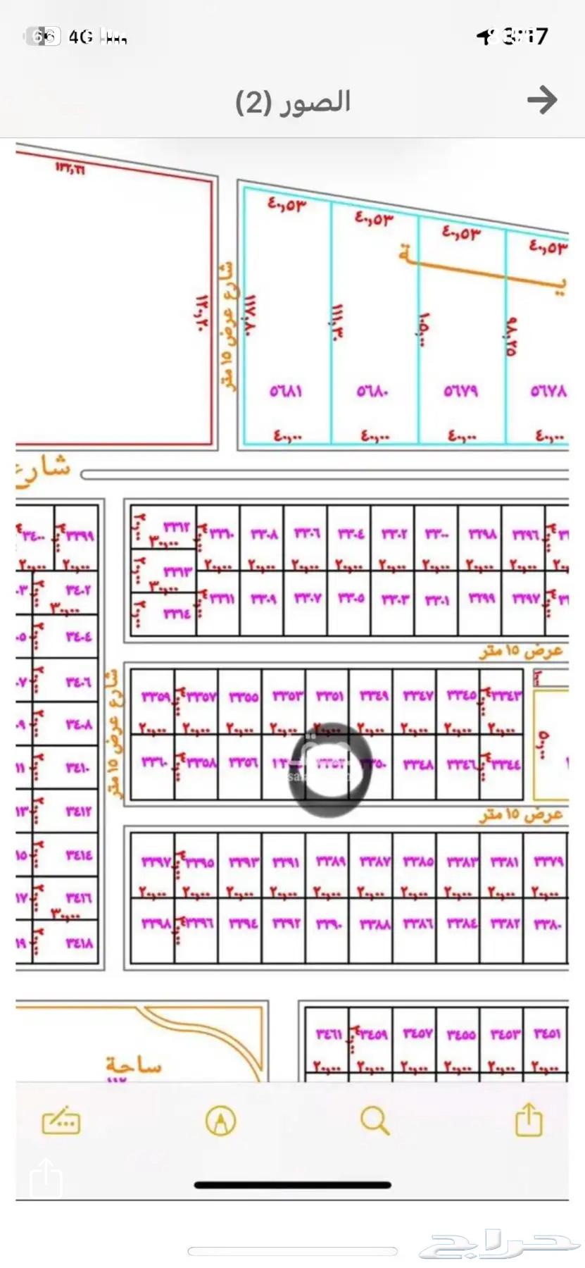 For sale: land directly from the owner in Dawadmi, Al-Ulya, Plot 988, 600 sqm, south-facing64216695983105110
