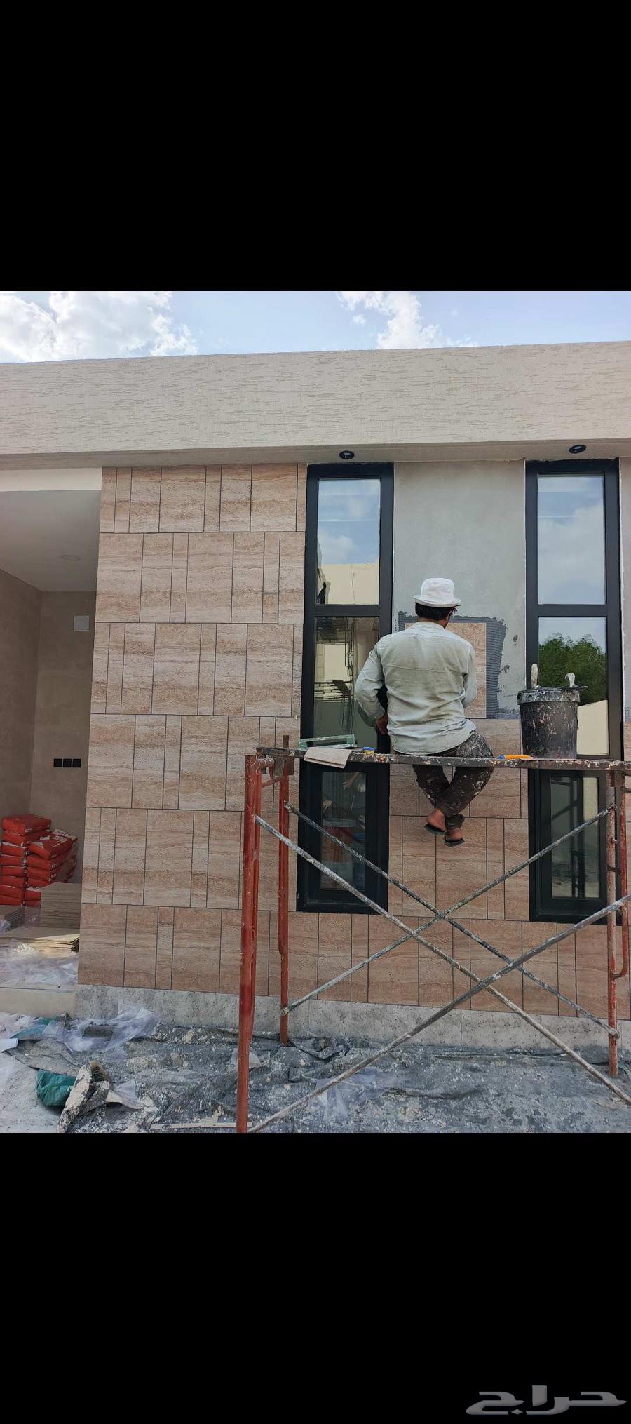 Installation of clay sheets, interior or exterior stone sheets64228825926658112