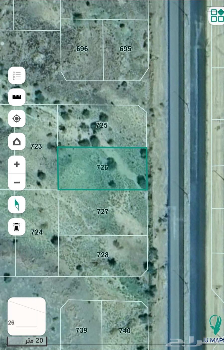 للبيع ارض تجاريه في مخطط ريع ملح بمحافظه وادي الفرع64239956907650110