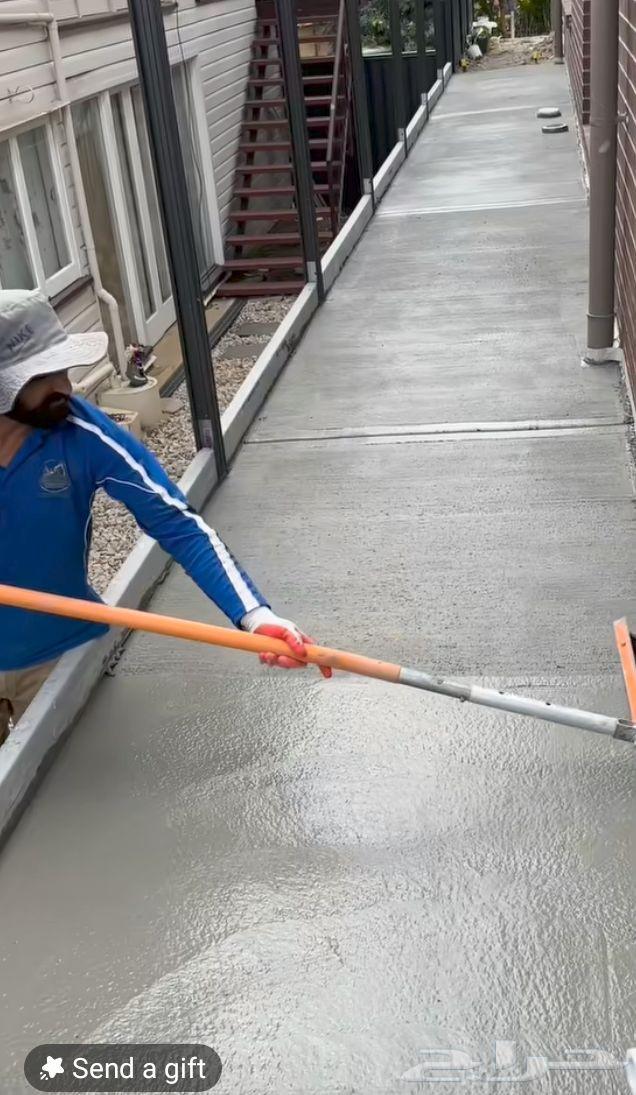 الشغل الخرسانه مطبوعه ملونه وصبه مروحه ميزانيه64229016516609110