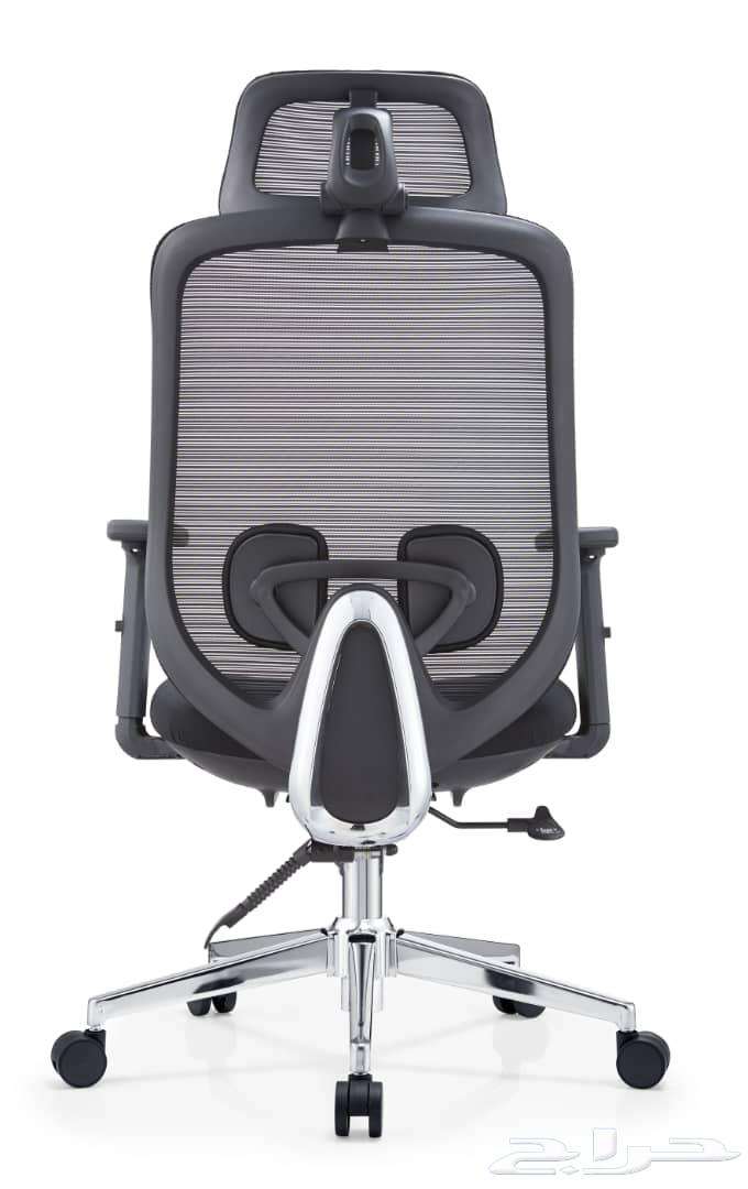 كرسي دوار ظهر عالي شبك لون اسود جديدنا64228636473473112