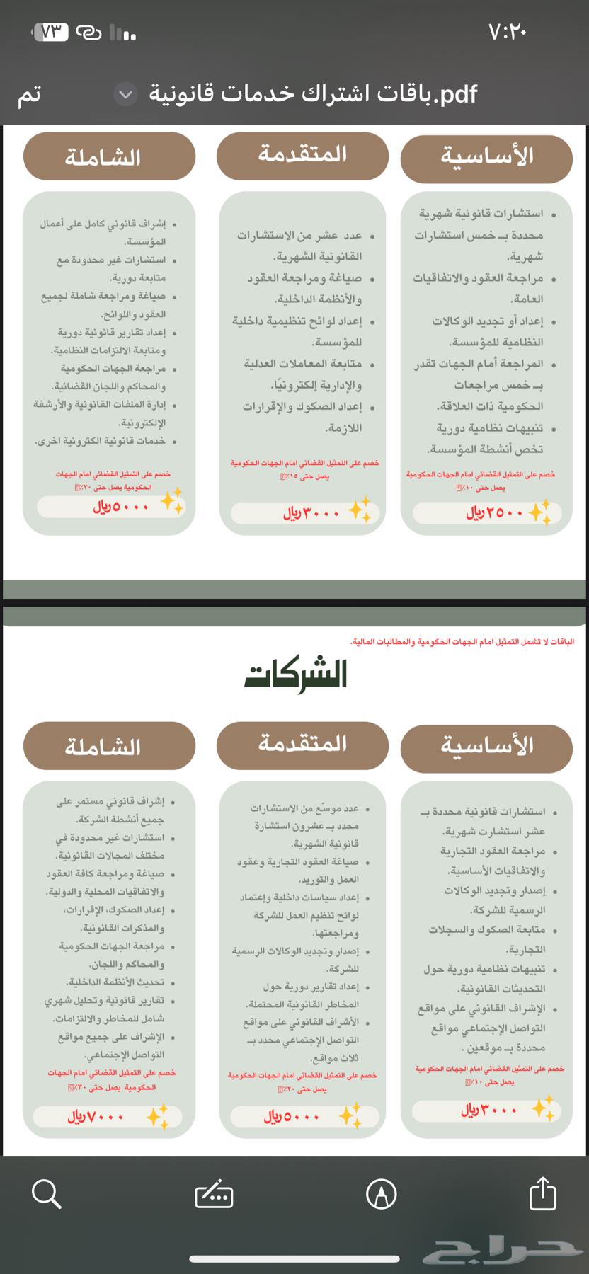 محاماة واستشارات قانونية باقات مميزة64229555228674111