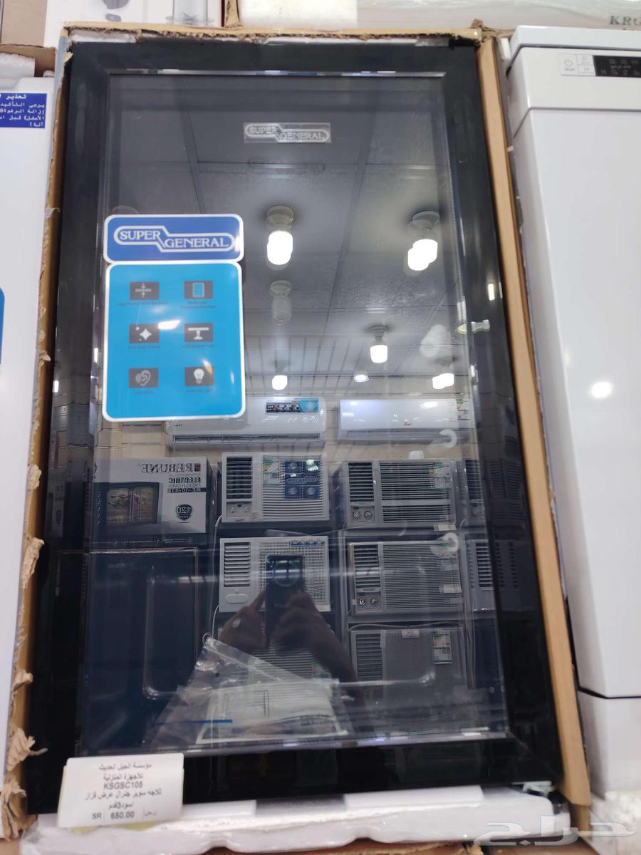 ثلاجة عرض زجاج أنيقة مثالية للمشروبات والمنتجات64673836302337111