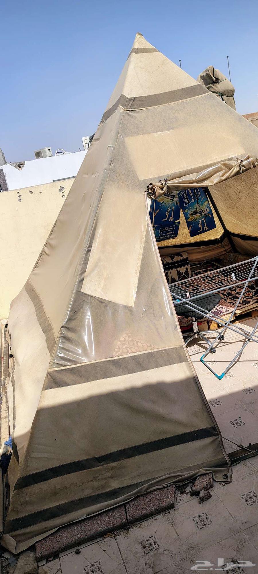 Pyramidal Tent 4x4 with 8 Cushions, 3 Pillows, Large Rug, and Wooden Floorboards64669833894913114