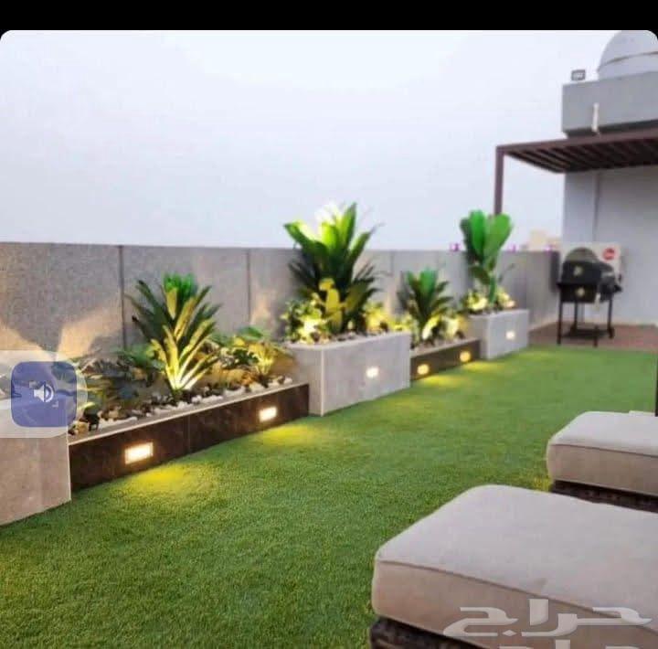 تنسيق حدائق بالرياض فلل والاستراحات وجميع انواع العشب الاصطن64241486950275113