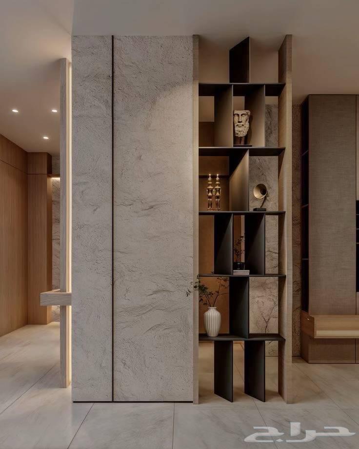 Hidden sliding door decorations, rotating partition, entrance decor, wall background64240299692675114