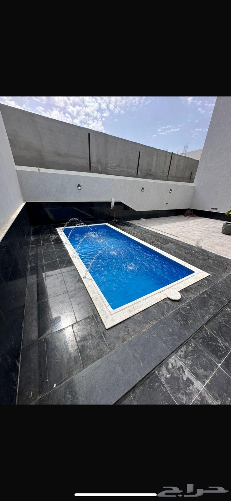 Swimming pool installation, shades, tanks64240954321538111