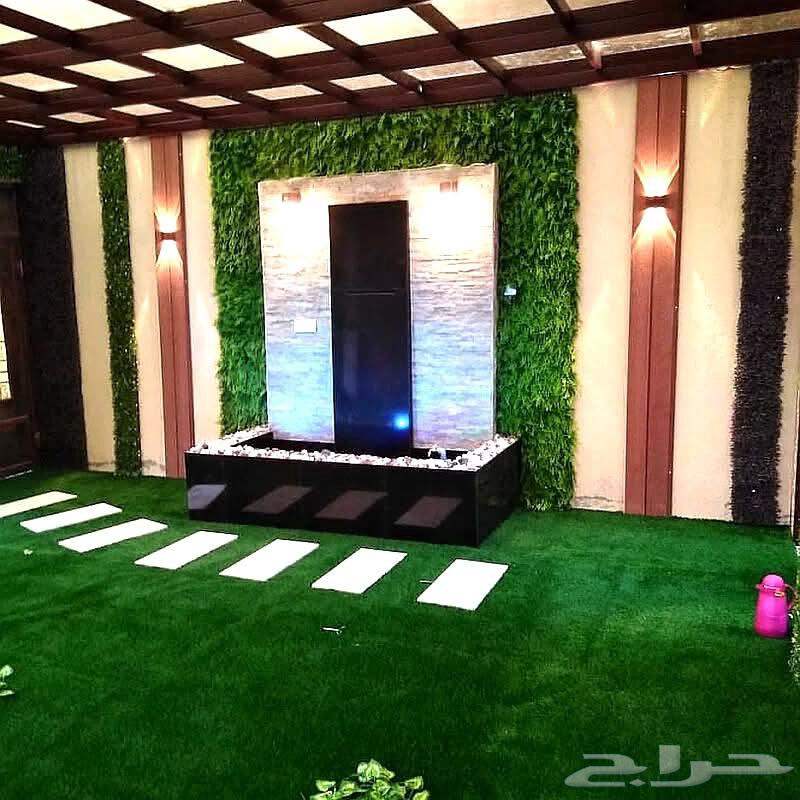 تنسيق حدائق بالرياض فلل والاستراحات وجميع انواع العشب الاصطن64241486950275111