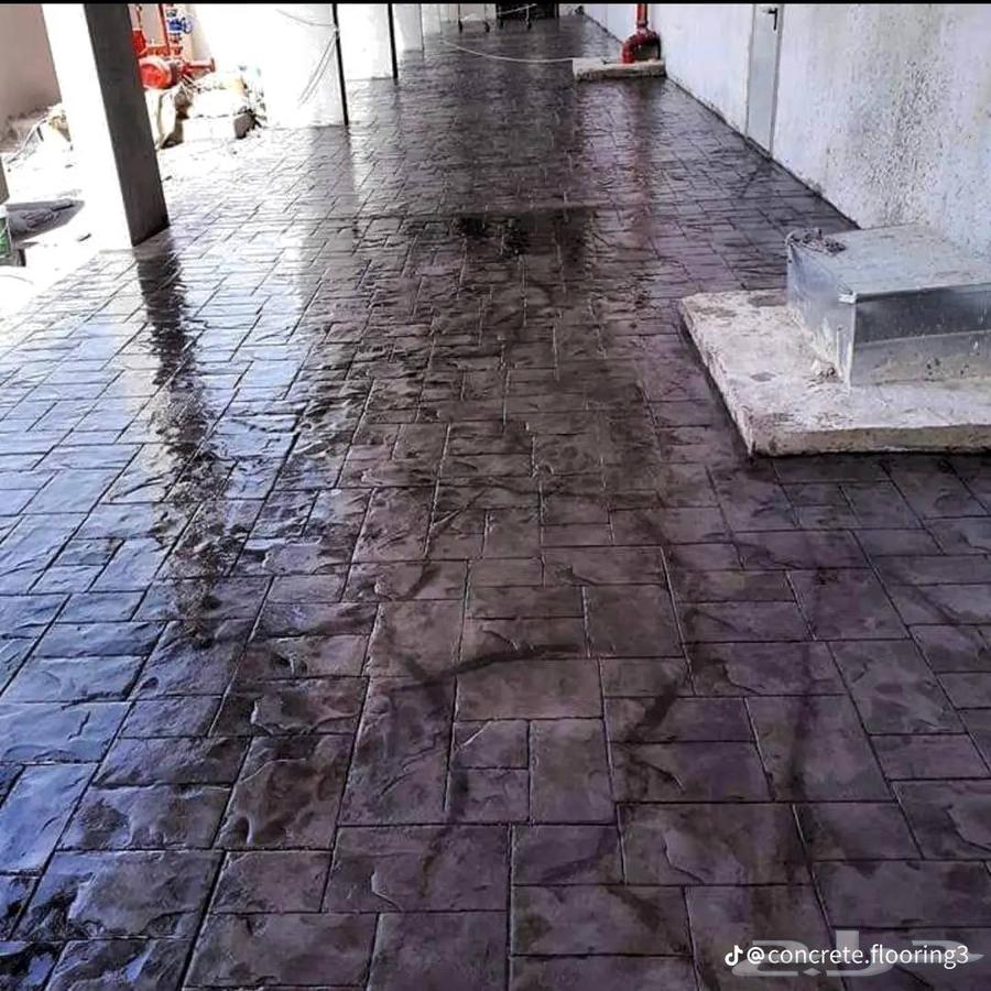 معلم خرسانة مطبوعة الملونة صبة هليكوبتر س ريت ايبوكسي هنا64254509612674110