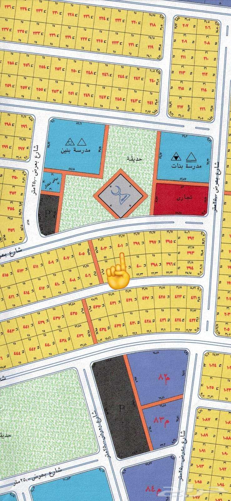 For sale, a very distinctive piece of land in Taybah Al-Far'iya, Al-Majd district, 25-meter street64254144094979110