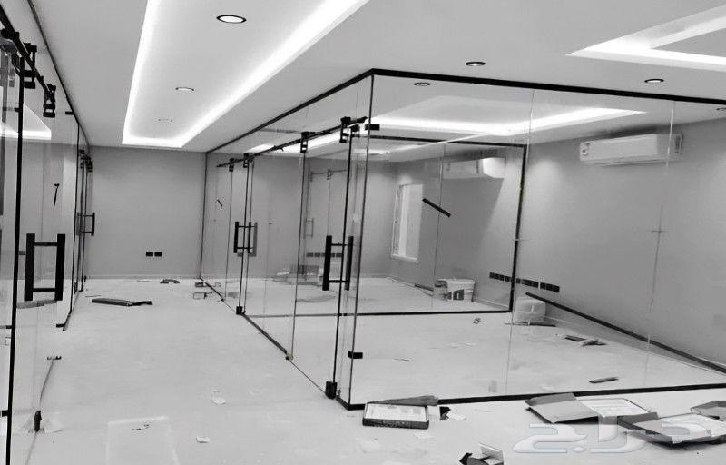 ابواب زجاج محلات  باب قزاز صيانة  باب قزاز  تفصيل باب زجاج64249941701251112