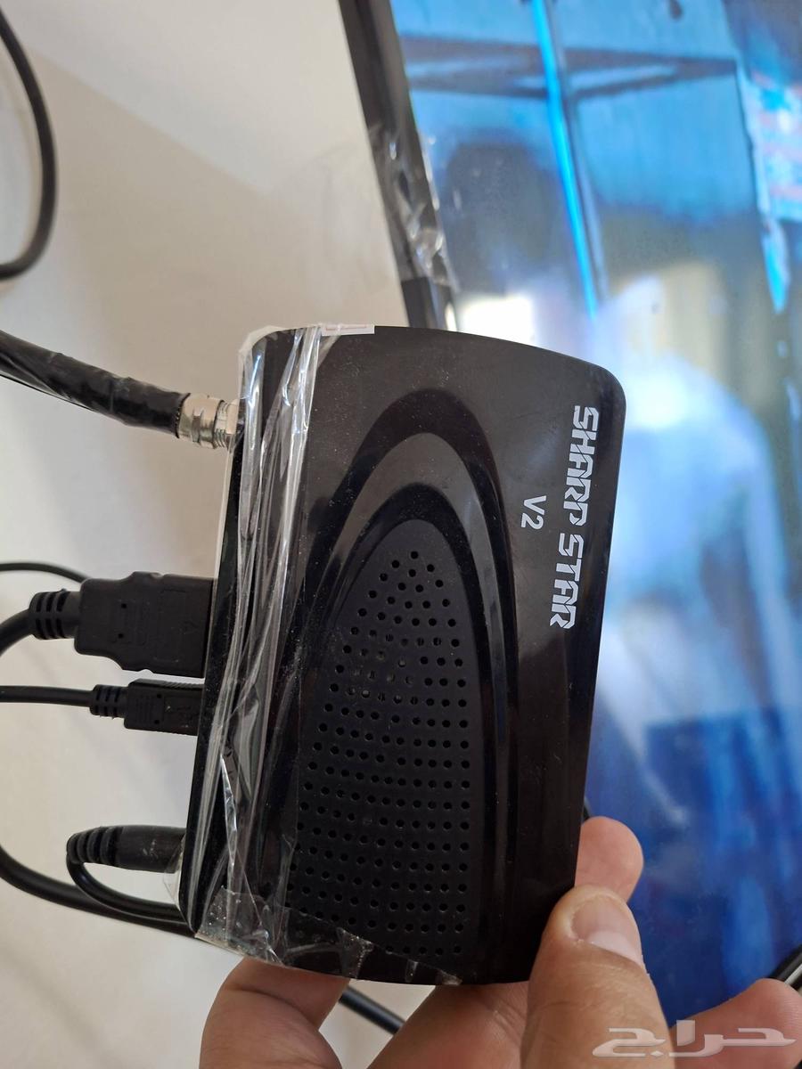 شاشة 43 و حامل متحرك و رسيفر و طبق دش و قطعة شاومي ستيك 4k64679211846787112