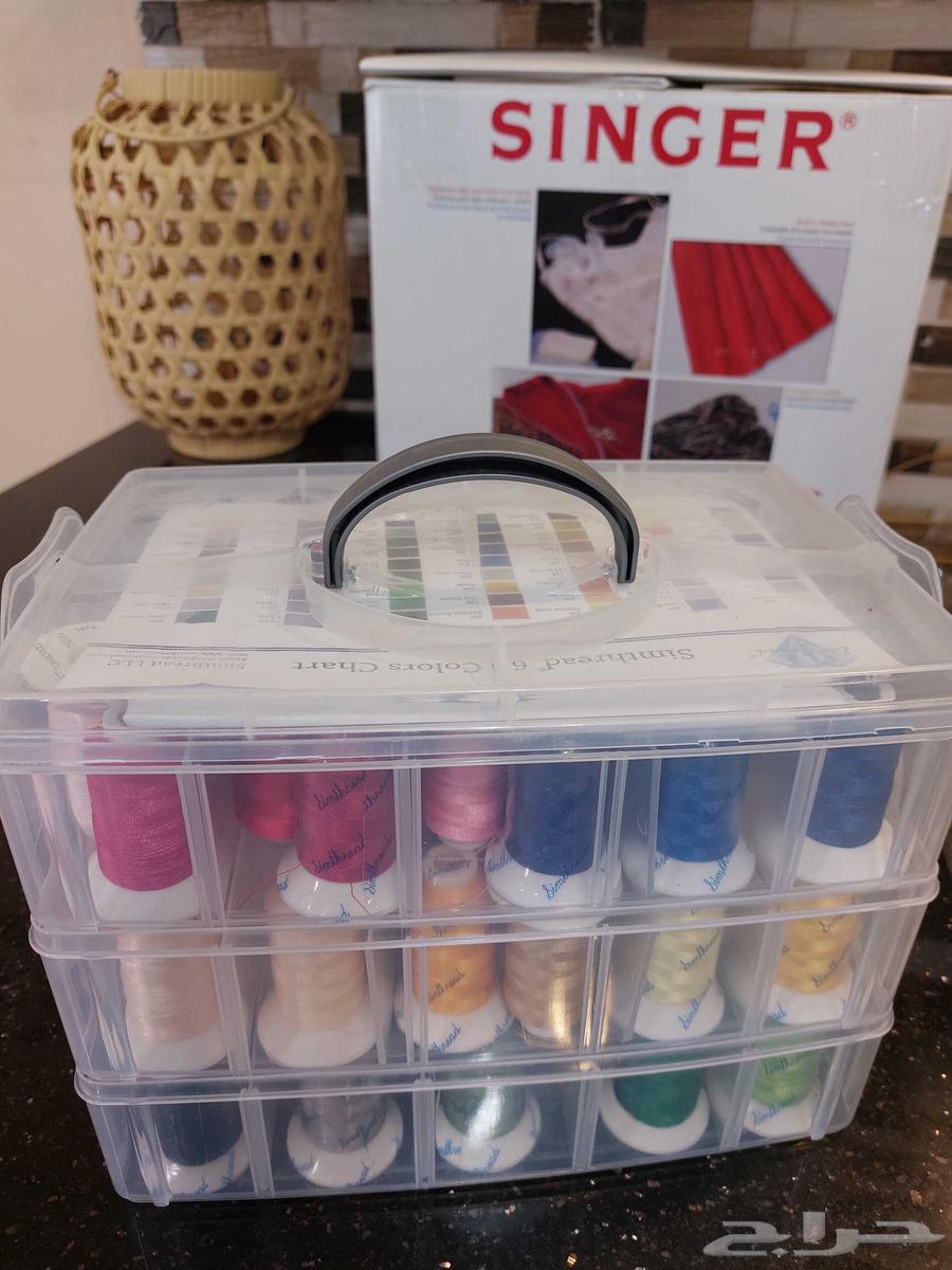 آلة خياطة أوفرلوك سينجر مع جميع الملحقات تم شرائها من موقع64523752875906113