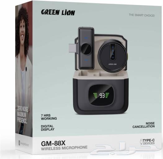 ميكروفون لاسلكي من جرين لايون لون أسود Green Lion Gm 88X Wir64692332534785111