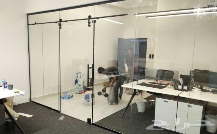 زجاج سكريت وجهات مكاتب شوارات دربزين وجميع اعمال الزجاج64174183134594111