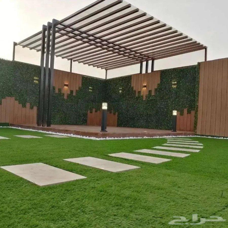 تنسيق حدائق وشلالات نوافير وعشب جداري وعشب ارضي مظلات64176178509441113