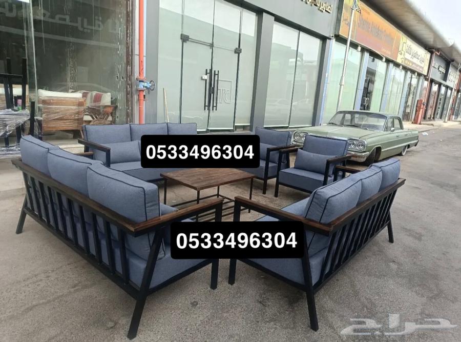 جلسات خارجية جلسة خشب حديد جاهز تفصيل حدايق طقم كامل اطقم64263981714561111