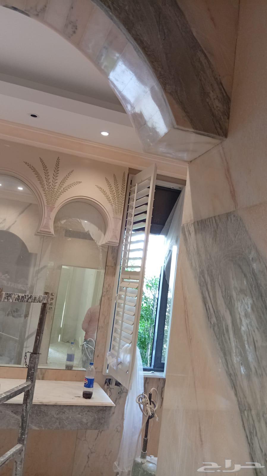 جلي رخام وتلميعه بالكرستال وجلي وتلميع درج رخام اسود64260121079169111