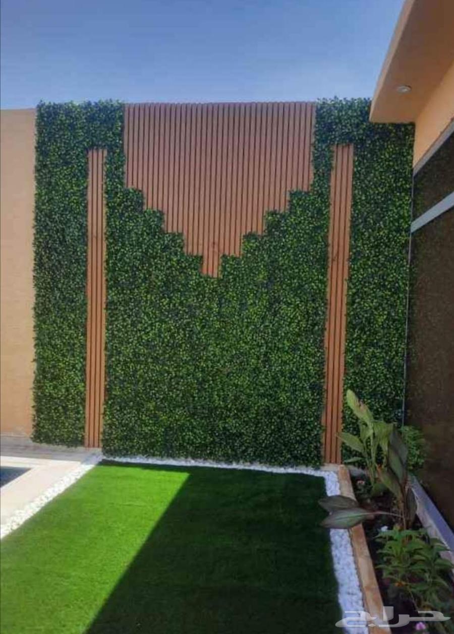 عشب جداري وتكسيات خشب مظلات شلالات احواض زرع صناعي64259899935745112