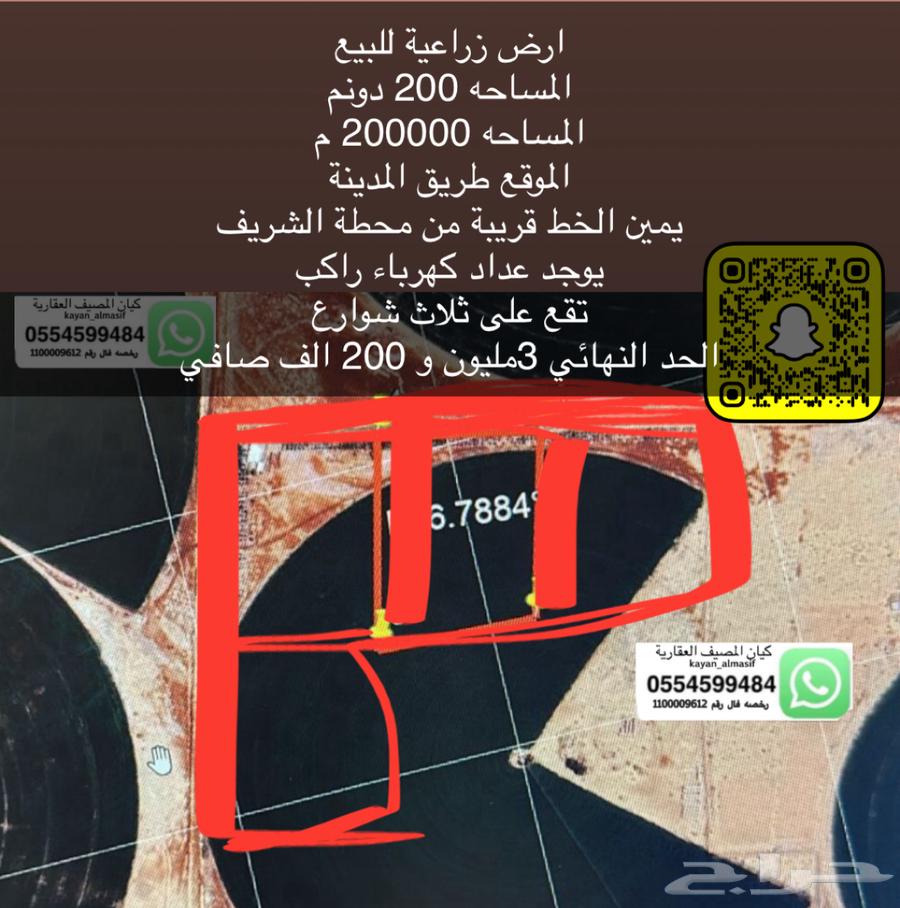 أراضي زراعية متنوعة للبيع بتبوك64370011901315110