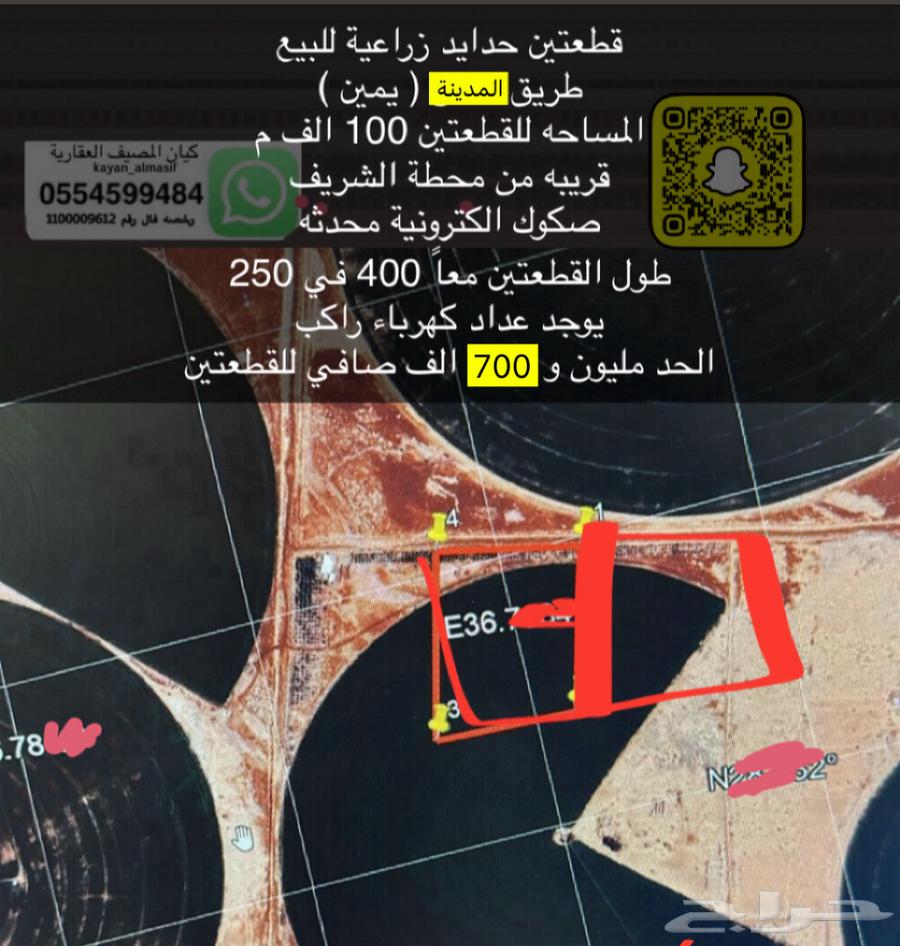 أراضي زراعية متنوعة للبيع بتبوك64370011901315114