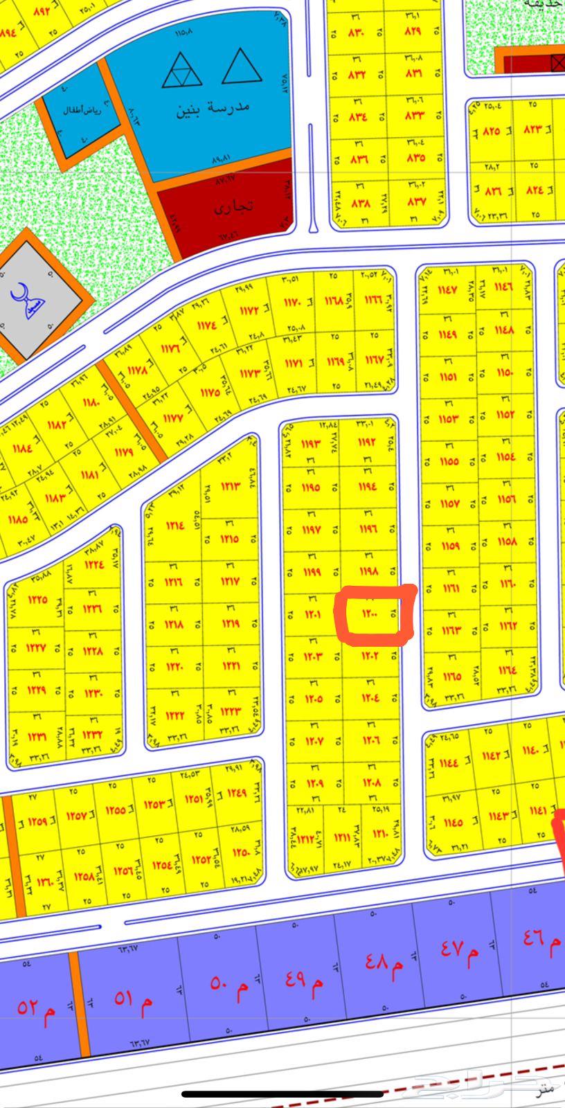 أرض مساحة (450م) بمخطط طيبه الفرعية 60264360113890690110