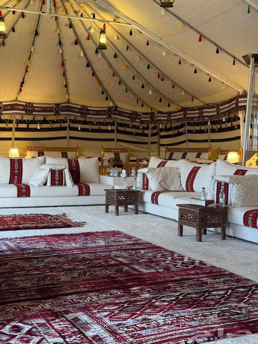 Desert camp setup, traditional tent installation, royal tent assembly and draping64380041325699111