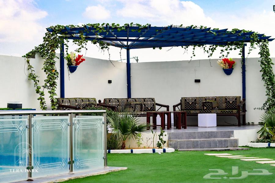 عرض استراحة للايجار اليومي جديدة وفخمة مكونة من قسمين بمخيم64403150418051112