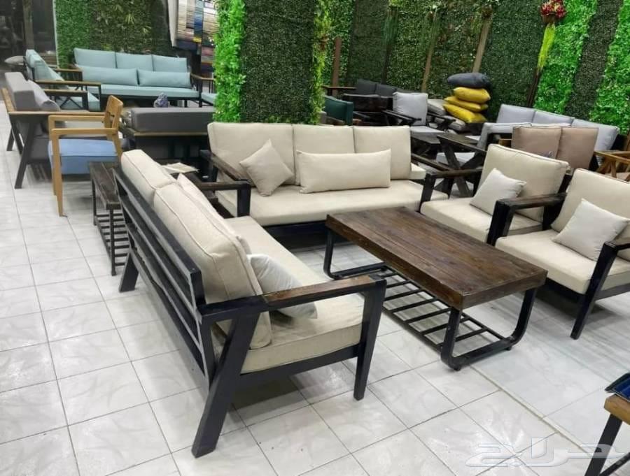 جلسات خارجية جلسة خشب حديد جاهز تفصيل كراسي طاولات طقم اطقم64403727347459110