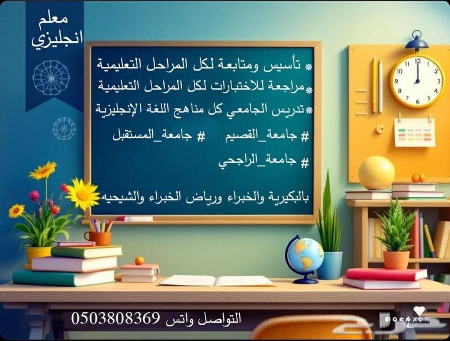 مدرس لغة إنجليزية لكل المراحل التعليمية64403885418883110