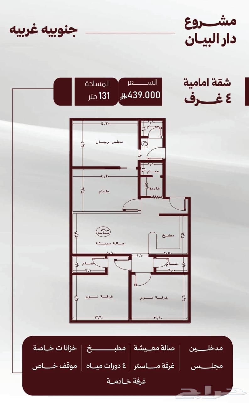 Apartments for ownership and investment in Al Safa, 4 front rooms, strategic location64513058904195111