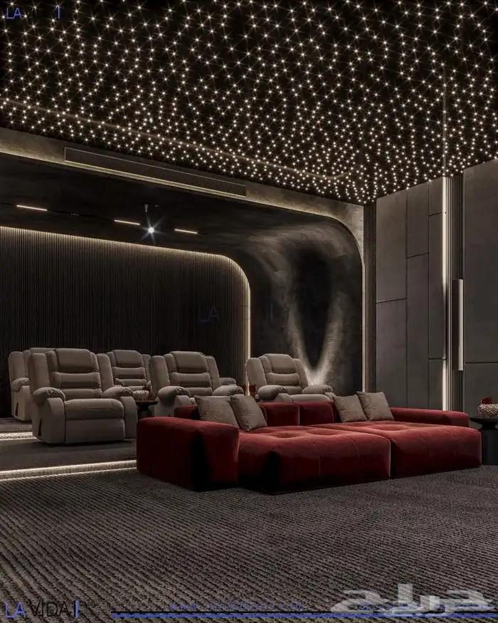 سينما منزليه تجهيز غرفه سينمائية تصميم صاله64457779153410110