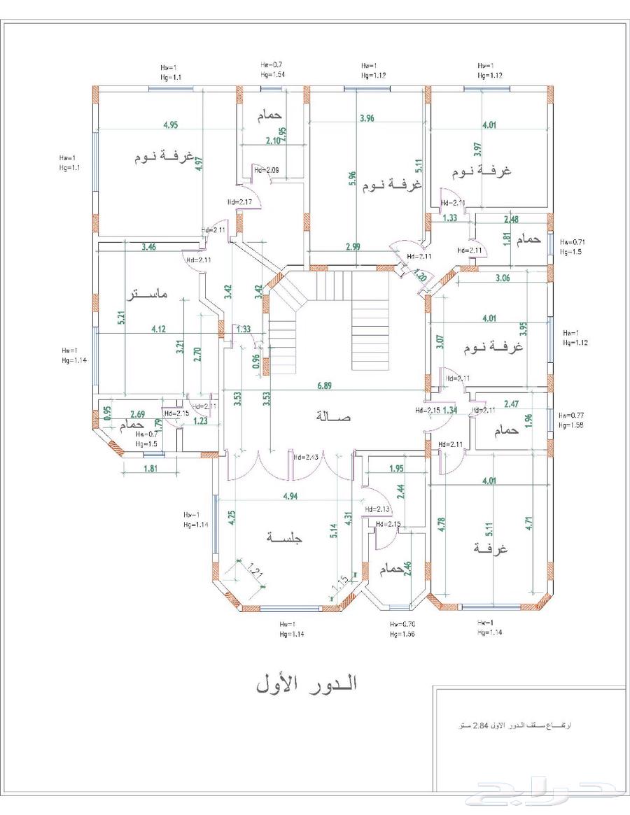 رفع معماري As built مباني ورسم مخططها وكشف اعمدة64422990722946114