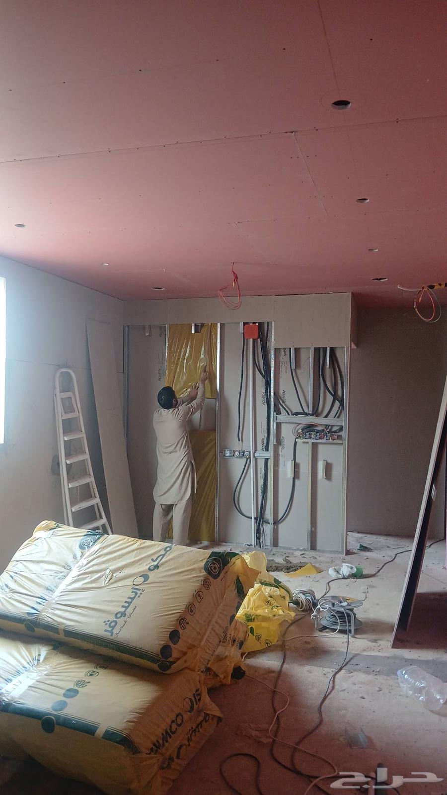 جبس بورد سقف مستعار سمنت بورد تكسير ترميم تليس64473526889473110