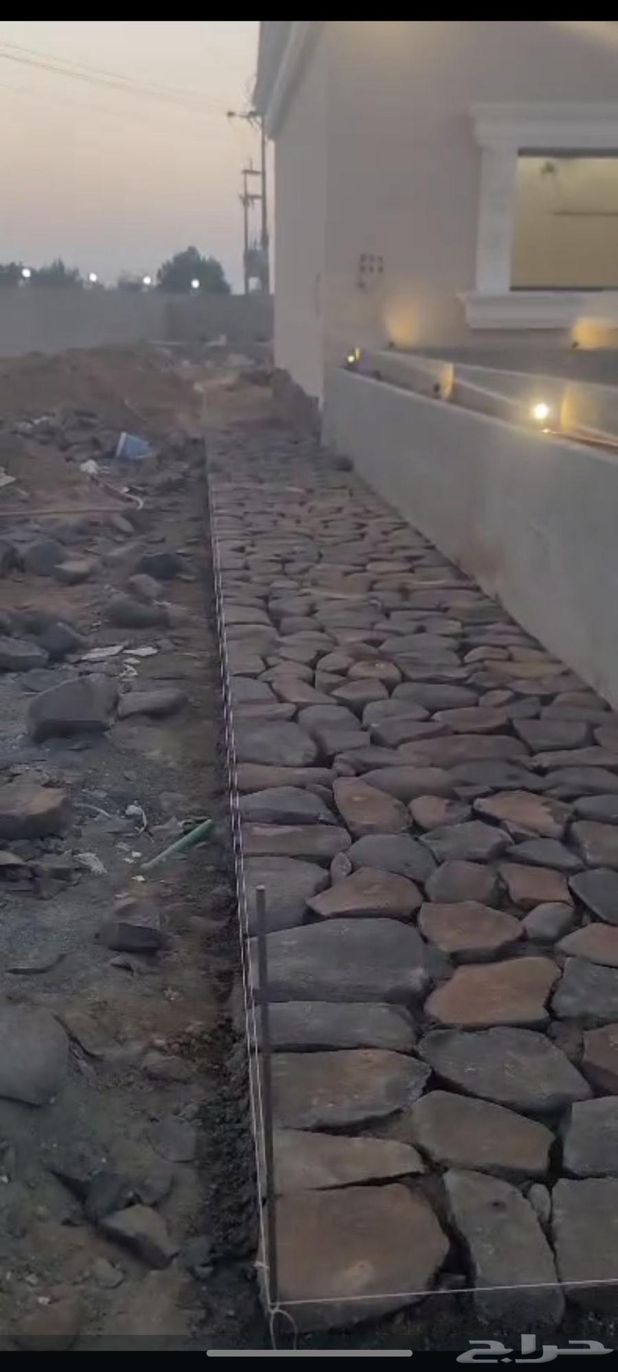 Stone work, gravel, concrete, flat land, Riyadh64459409092866113