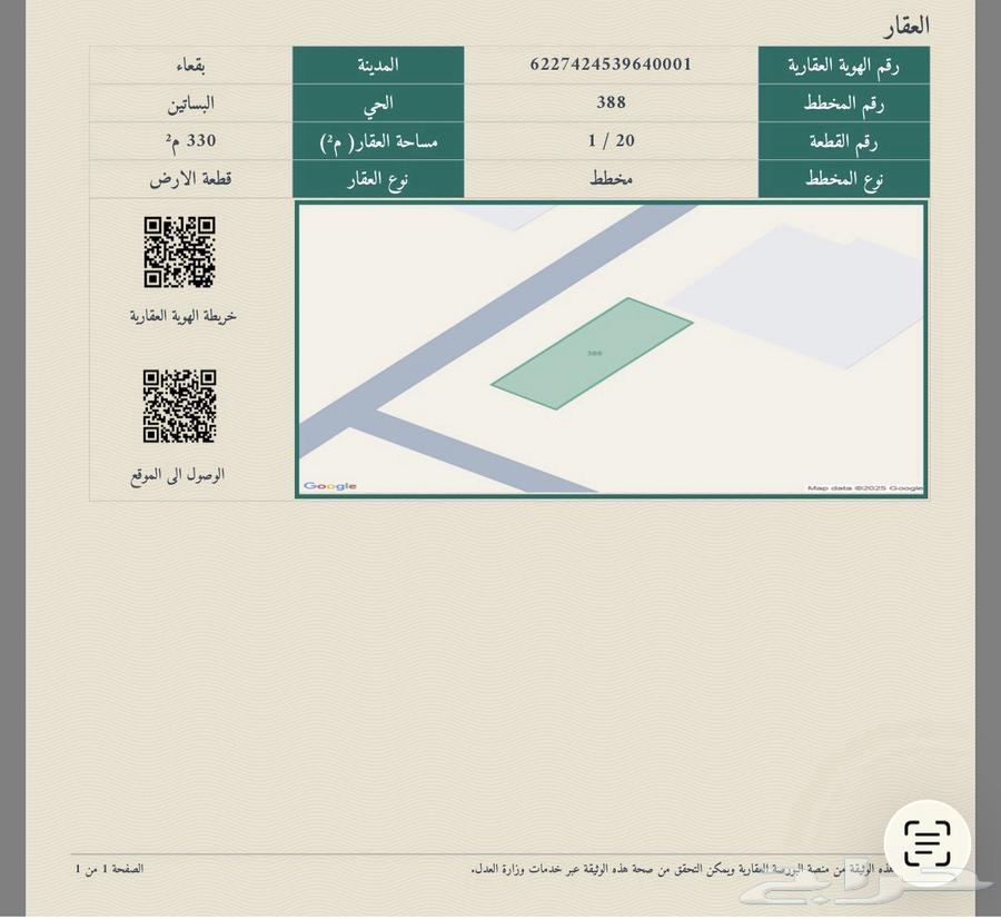 ارض بمخطط البساتين للبيع بسعر مميز64457990482946111