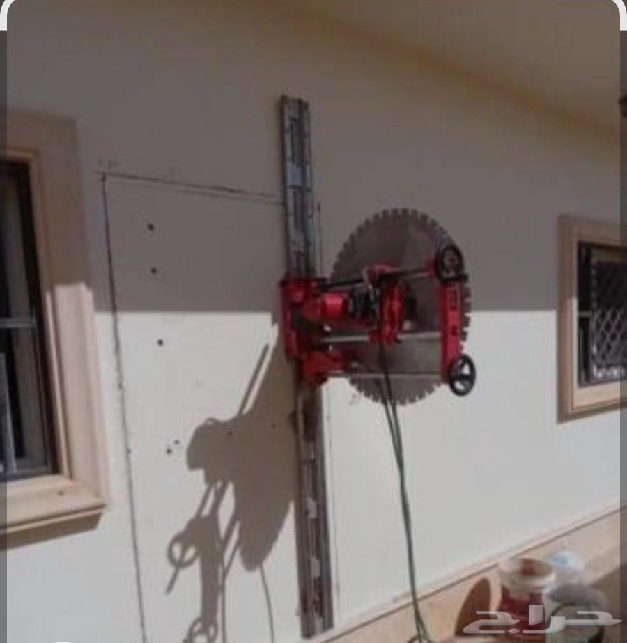 Cutting with saw, breaking with compressor, sand spraying, and concrete opening with core64459912665090111