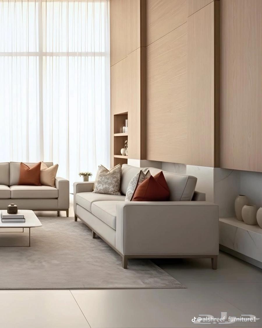 Custom upholstery of sofa section, custom curtains for majlis seating area64459897822851113