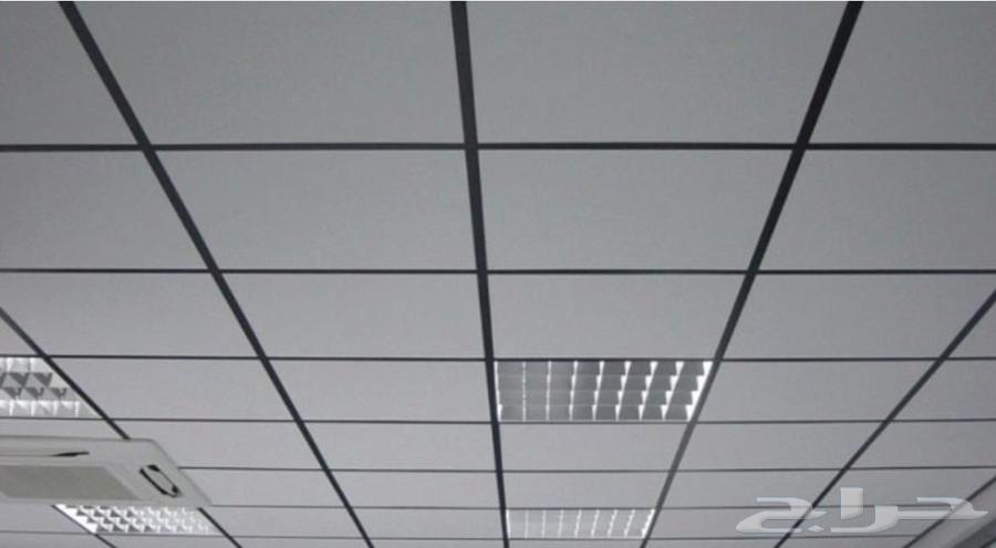 Square suspended ceiling decorator and gypsum board ceiling installation in Jeddah.64459942724993114