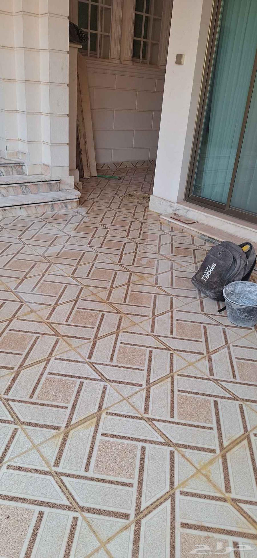 تركيب جميع أنواع البلاط سيراميك - بورسلان رخام - موزاييك)64459883213314110