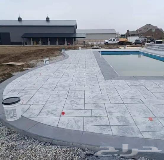 صبه الخرسانة المطبوعة الملونة64474155541507114