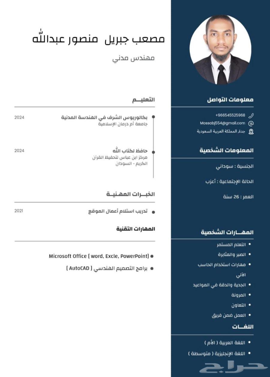 مهندس مدني سوداني .. عضو في الهيئة السعودية للمهندسين64506265026946110