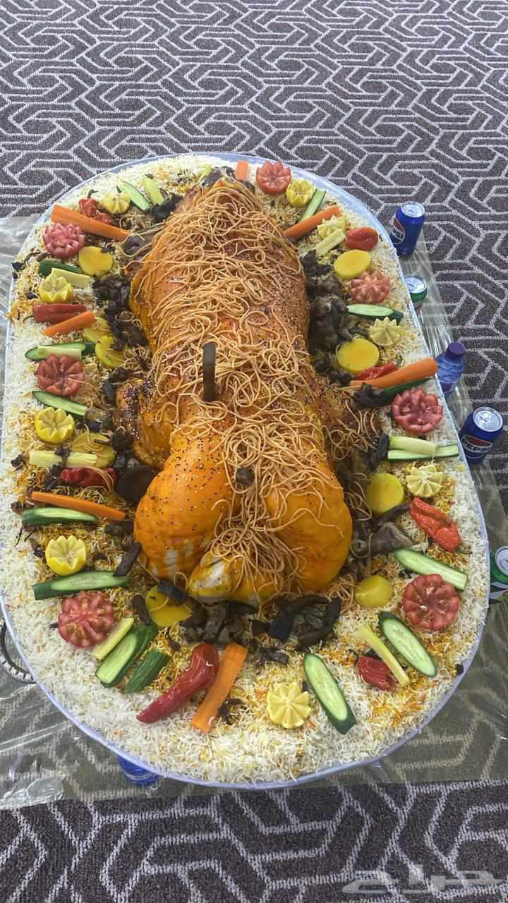 Mobile chef with pots, slaughtered meat, traditional dishes, jareesh, qursan, mandi64506331805955114