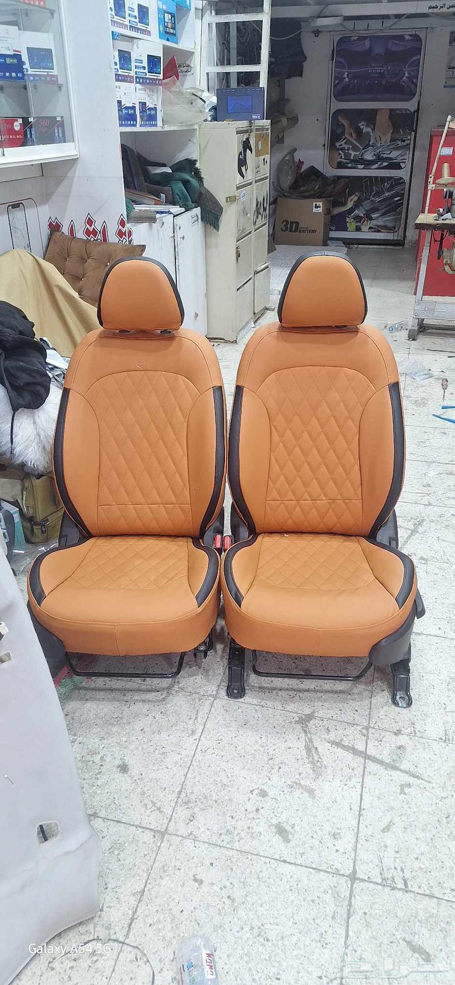 تنجيد مراتب  جلد امريكي شغل وكاله لجميع انواع السيارت بجميع64506315768451110