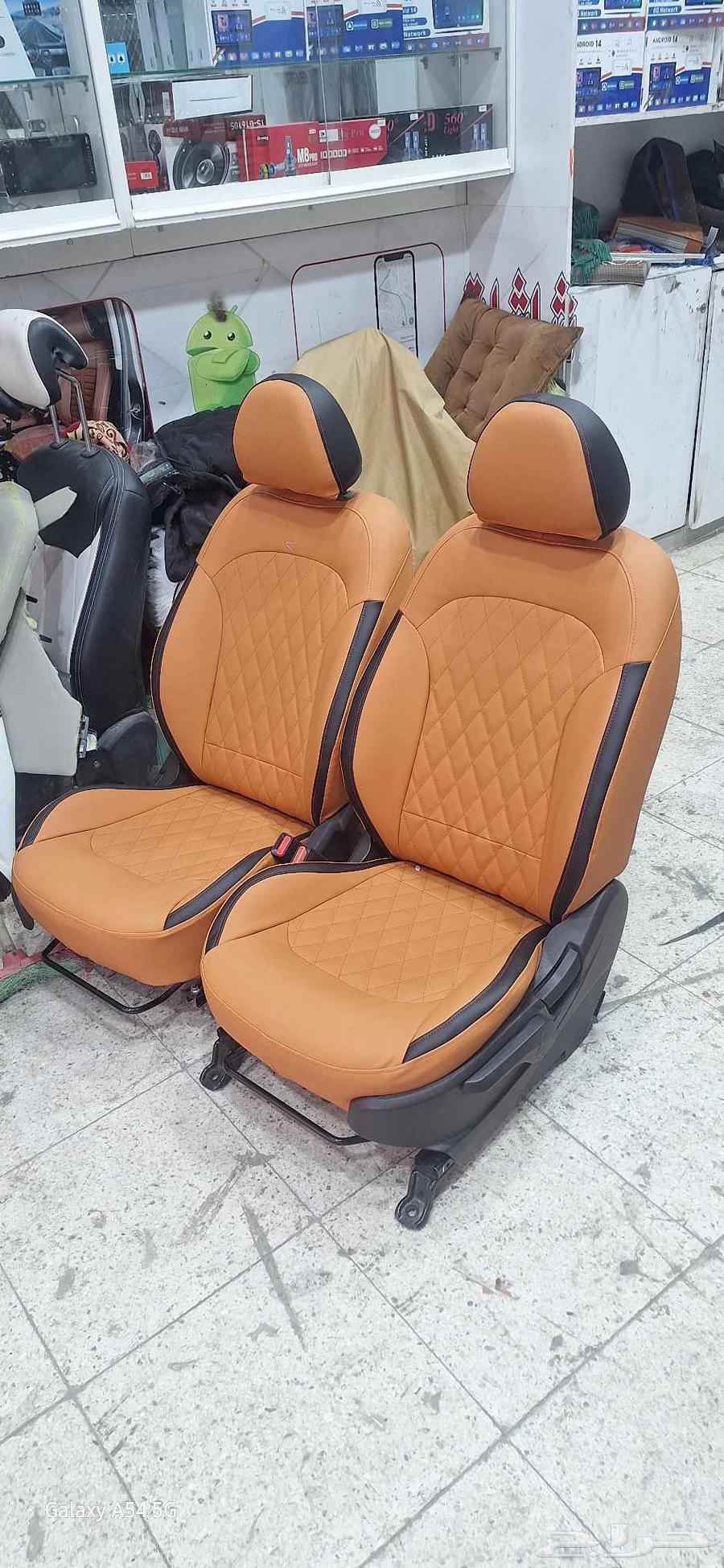 تنجيد مراتب  جلد امريكي شغل وكاله لجميع انواع السيارت بجميع64506315768451113