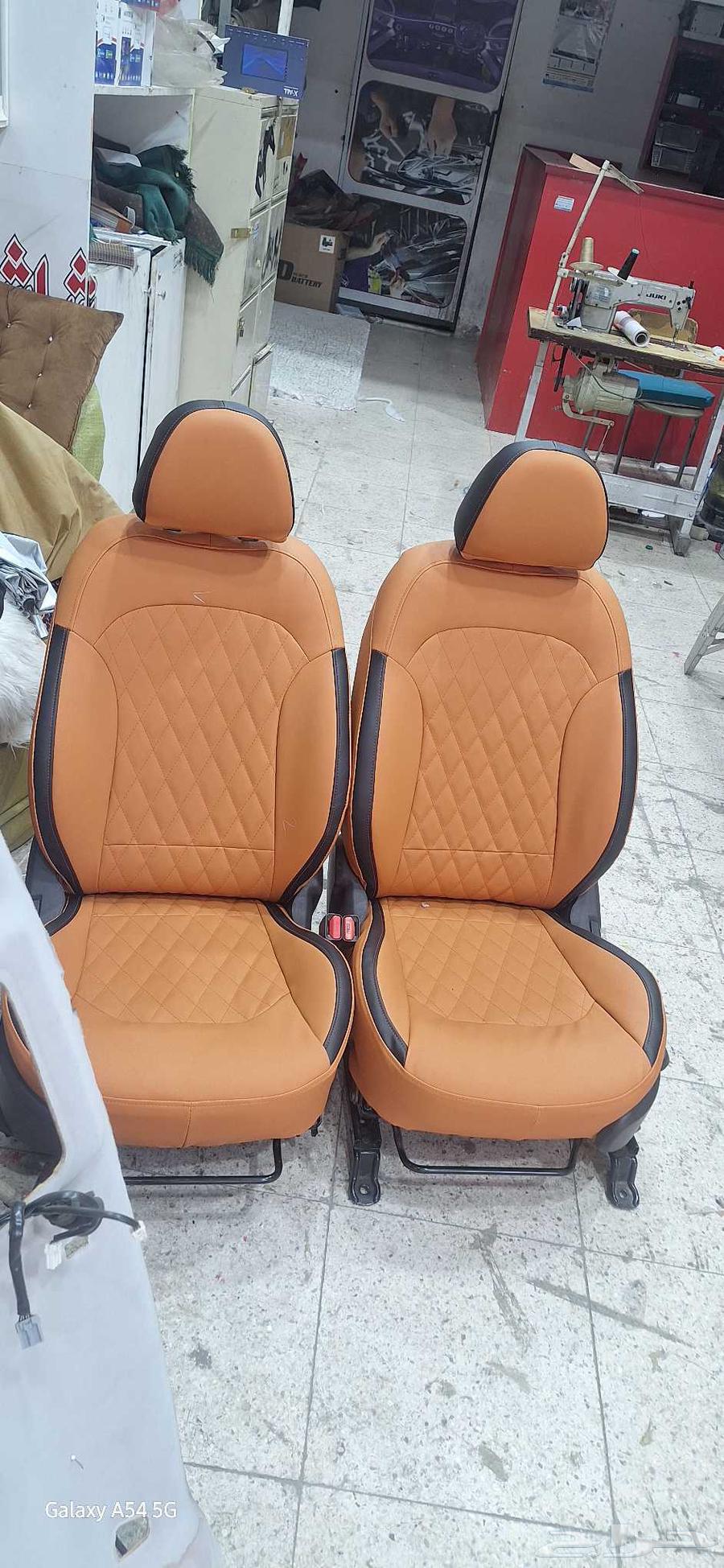 تنجيد مراتب  جلد امريكي شغل وكاله لجميع انواع السيارت بجميع64506315768451111