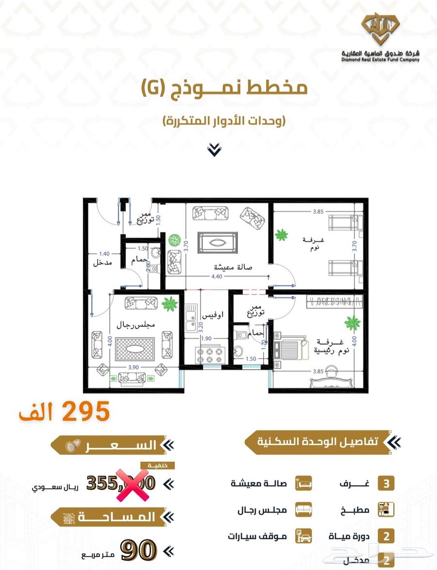 عرض شقق تحت الإنشاءب295الف بكدي حي الهجرةقرب الحرم على دفعات64518049278978112