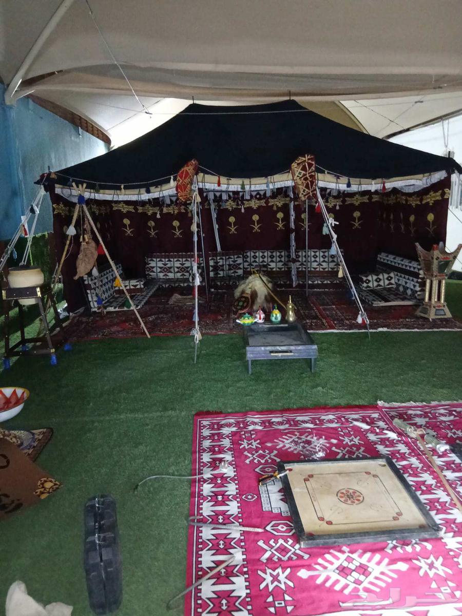 تاجير اخيام وبيوت شعر وقهوجيه وعقود نور وشبك وكراسي وطولات64518261138305114